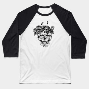 Rose Skull Baseball T-Shirt